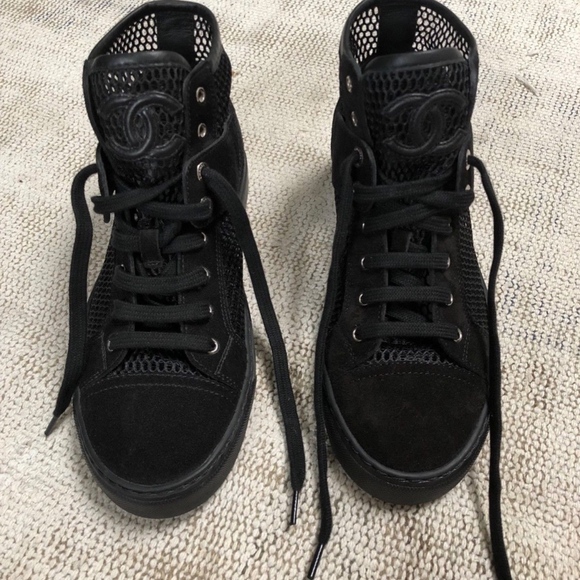 CHANEL mesh high top sneaker NEW - Picture 3 of 7